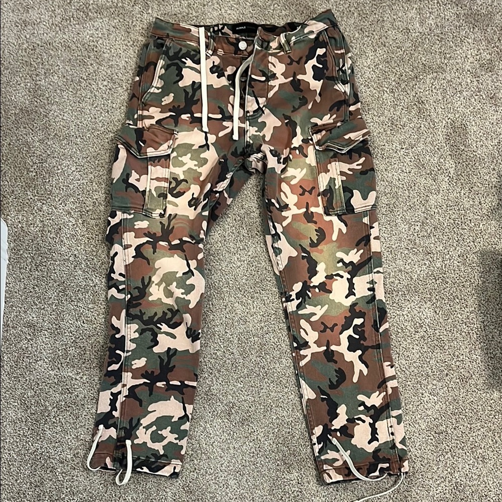Purple Brand Men's Camouflage Cargo Pants